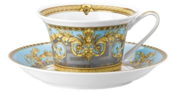 Cup &amp saucer 4 low in porcelain - Rosenthal